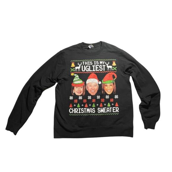 Ugly Christmas Sweater Unisex Medium Funny Politician Holiday Top Size Medium - Picture 1 of 7